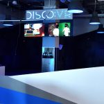 Wejście do VR Centrum Wirtualnej Rzeczywistości w Galerii Echo w Kielcach, widok od strony korytarza